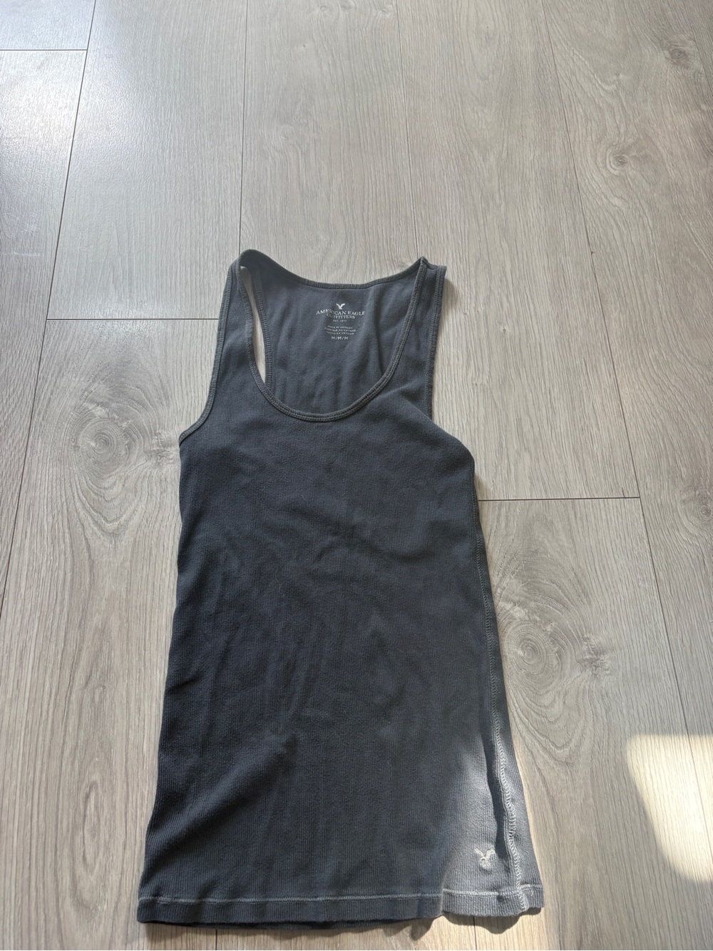 American Eagle Outfitters Black Ribbed Tank